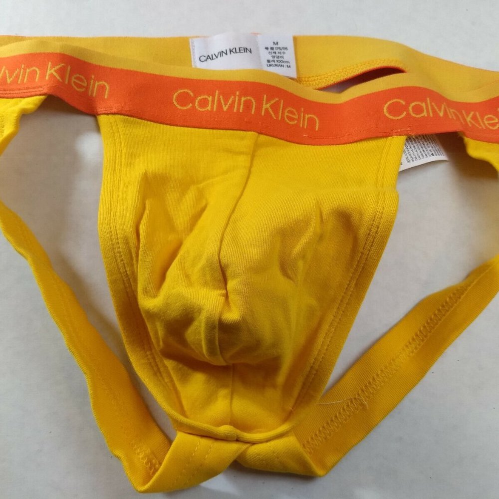 New Calvin Klein Jockstrap X-LARGE YELLO Pride Athletic Supporter JOCK